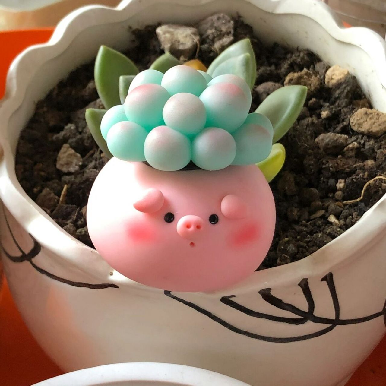 分享最近制作的可爱的猪猪团子啦 #手工# #粘土# #大人也要玩玩具