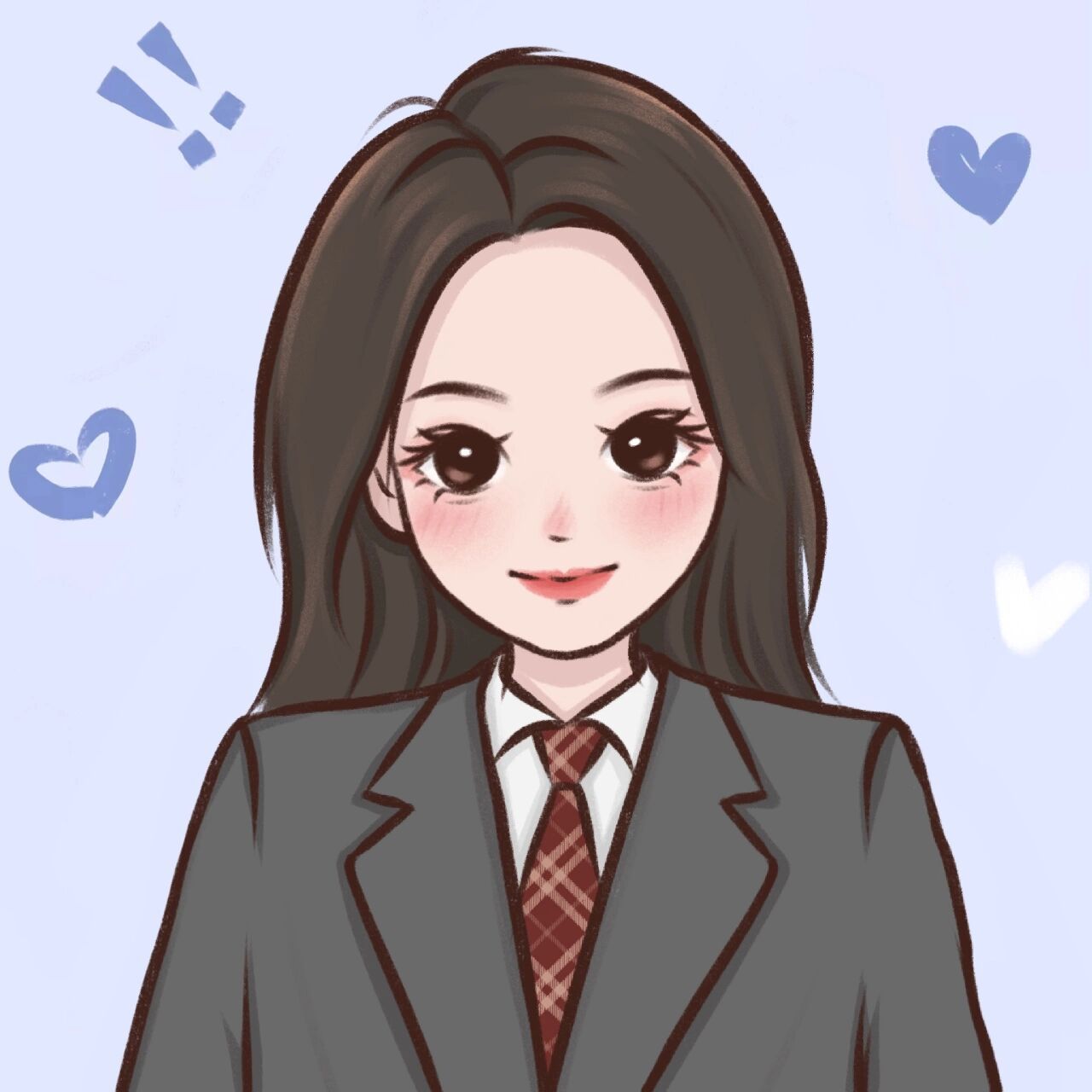 女生q版西装‖职业头像 客单勿用哦