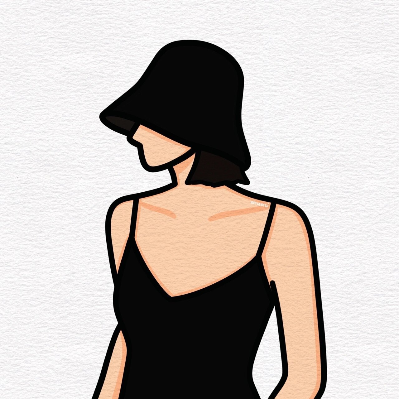 短发女生手绘头像合集