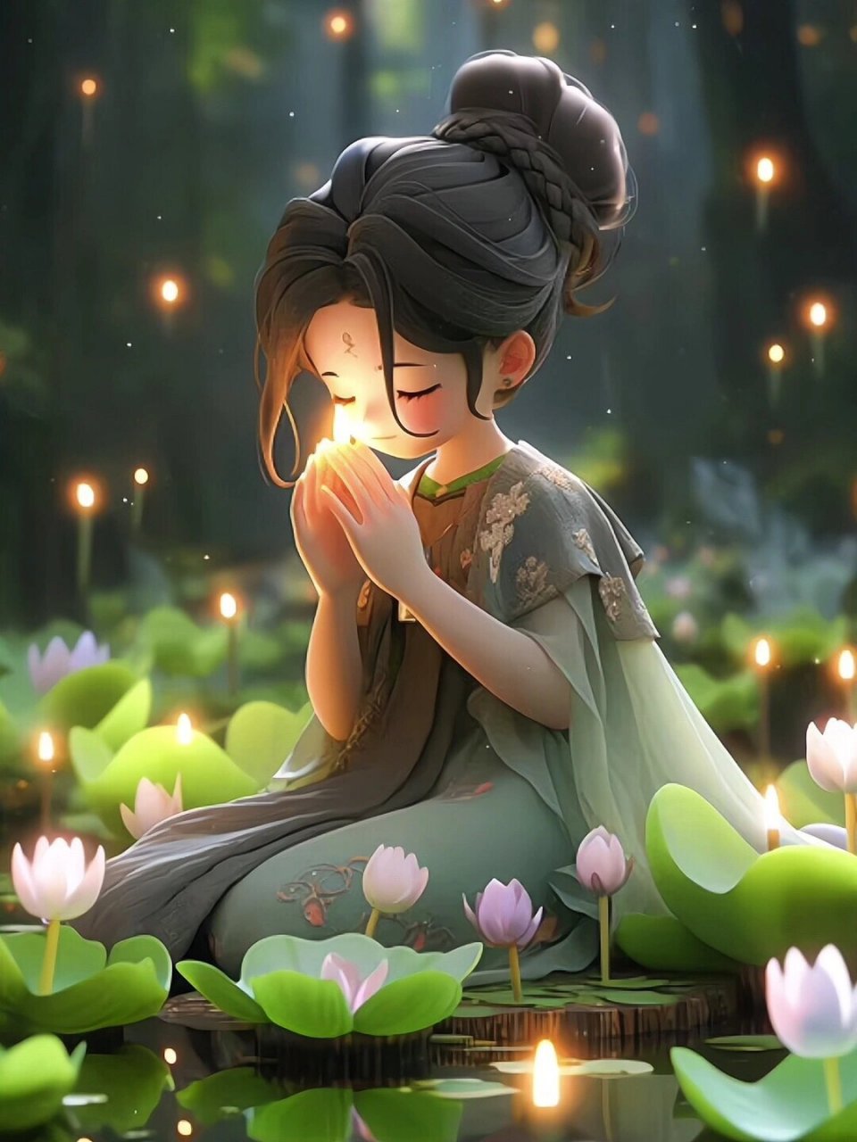 佛系女孩头像 有风徐来,花开满怀#少女头像# #优质女生头像# #古风