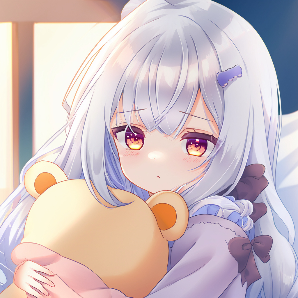 niji绘画|生病版头像 难受,抱抱