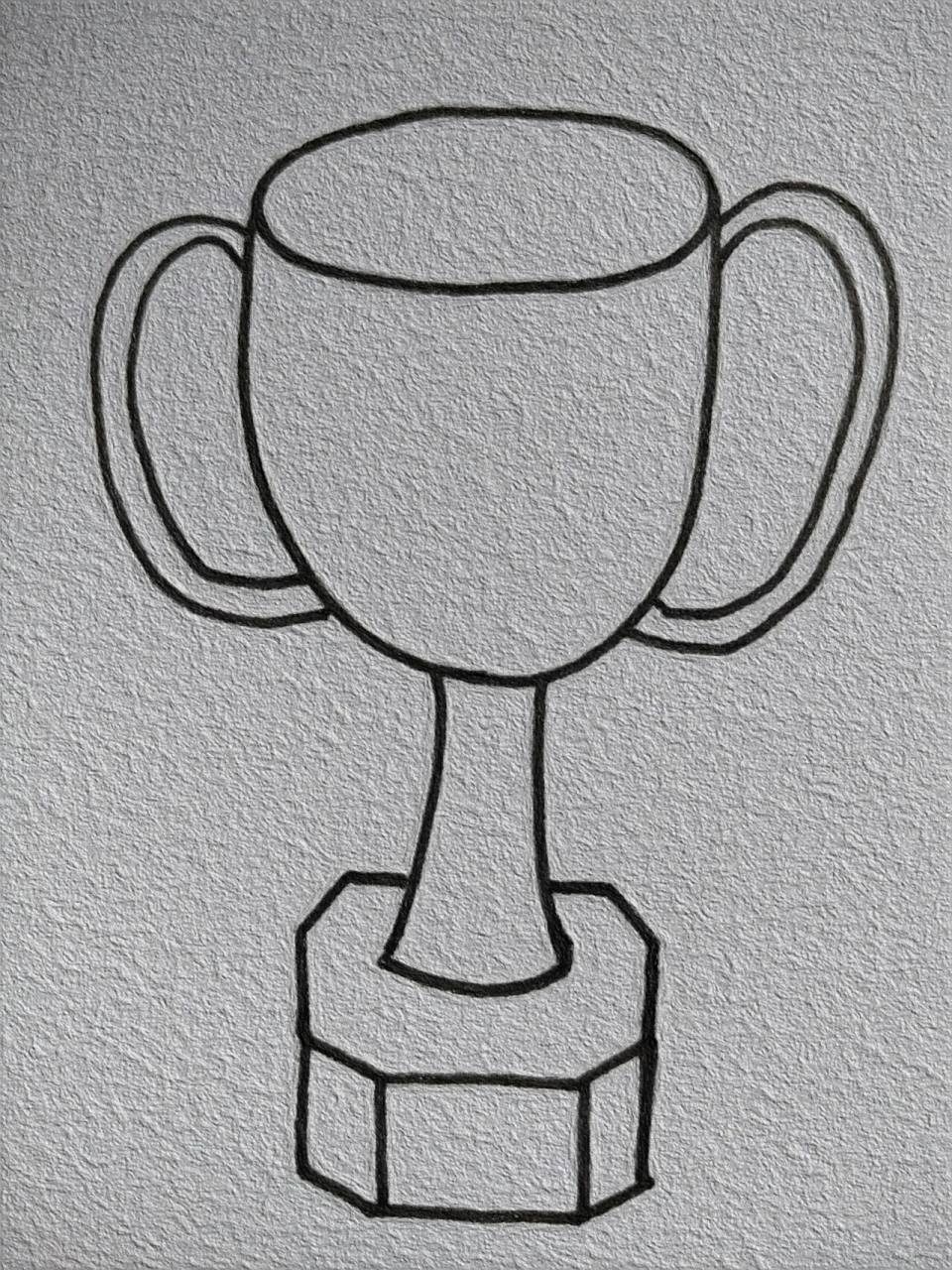 奖杯简笔画教程
