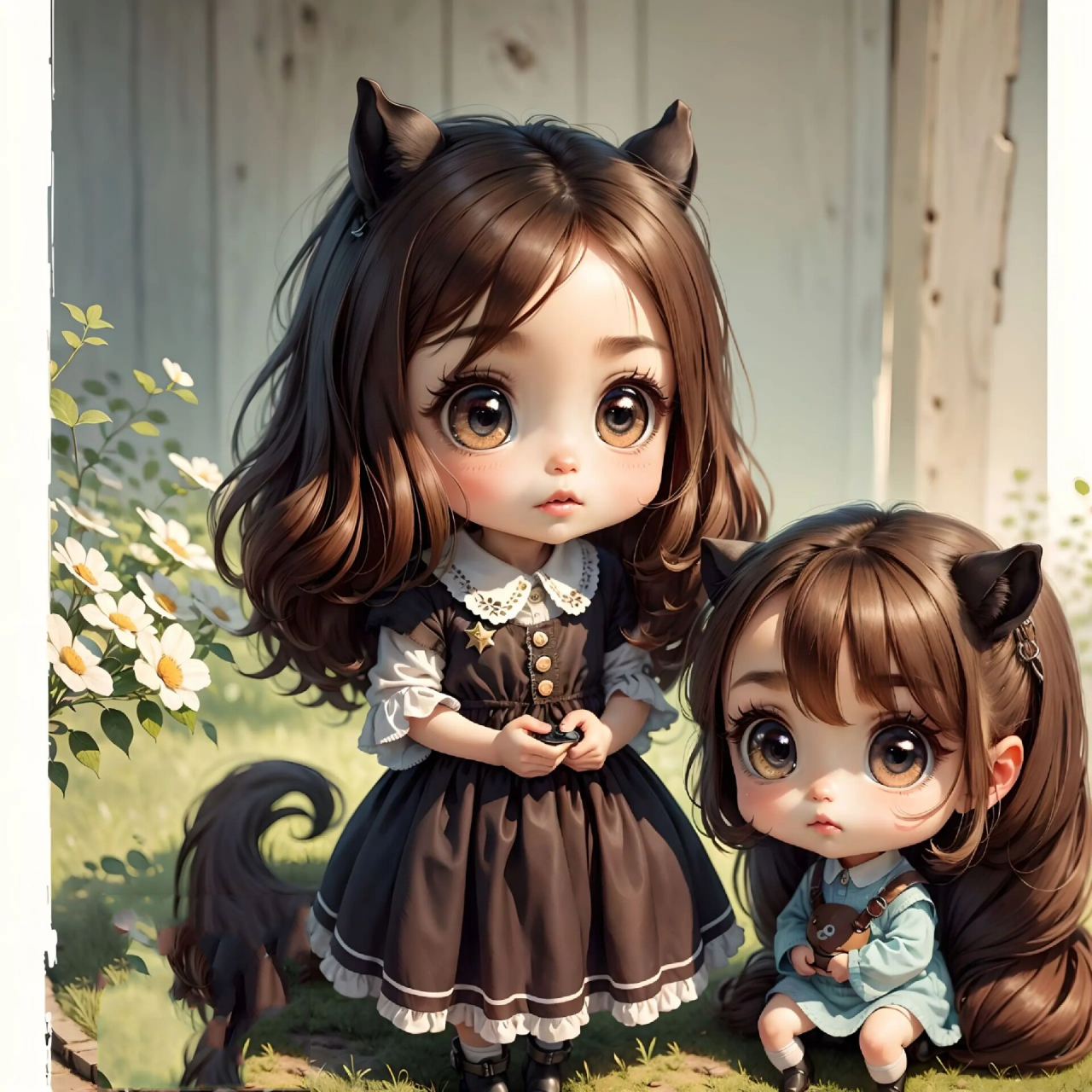 嘿嘿,小们,今天给大家分享一个超萌的生肖马的q版拟人头像,简直太