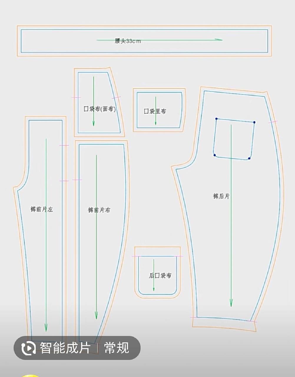 100—140儿童裤裁剪图 搬运分享,感谢原创作者记忆森林