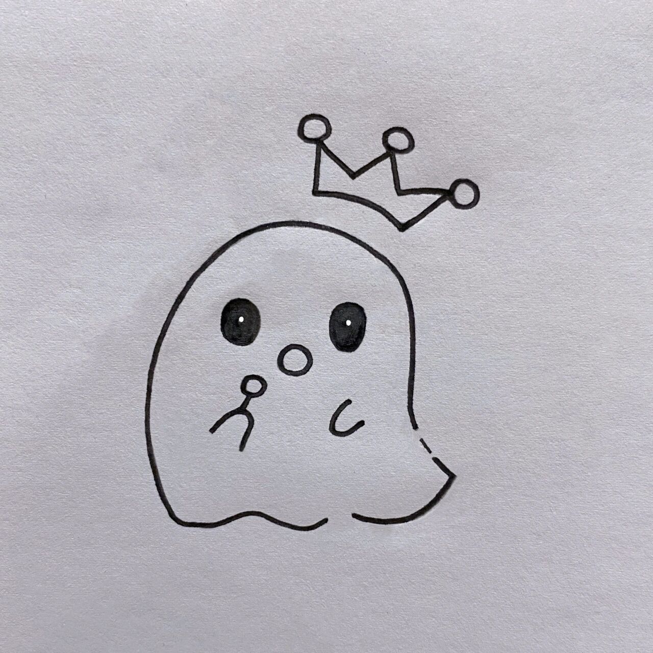 可爱的小幽灵简笔画图片