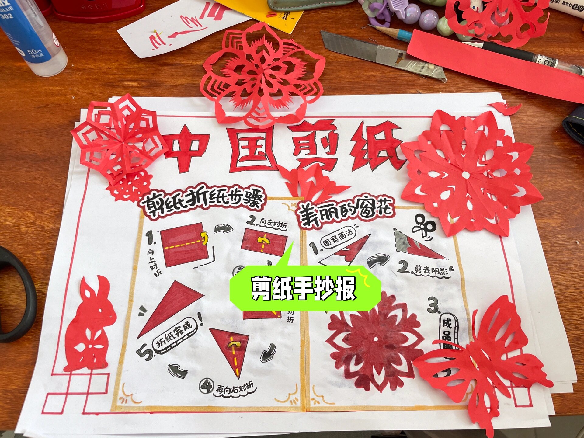 剪纸手抄报
