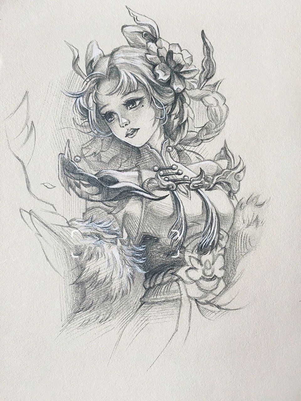 嫦娥拒霜思|王者荣耀|手绘过程 嫦娥仙子|拒霜思 "拒霜有信,归梦无凭"