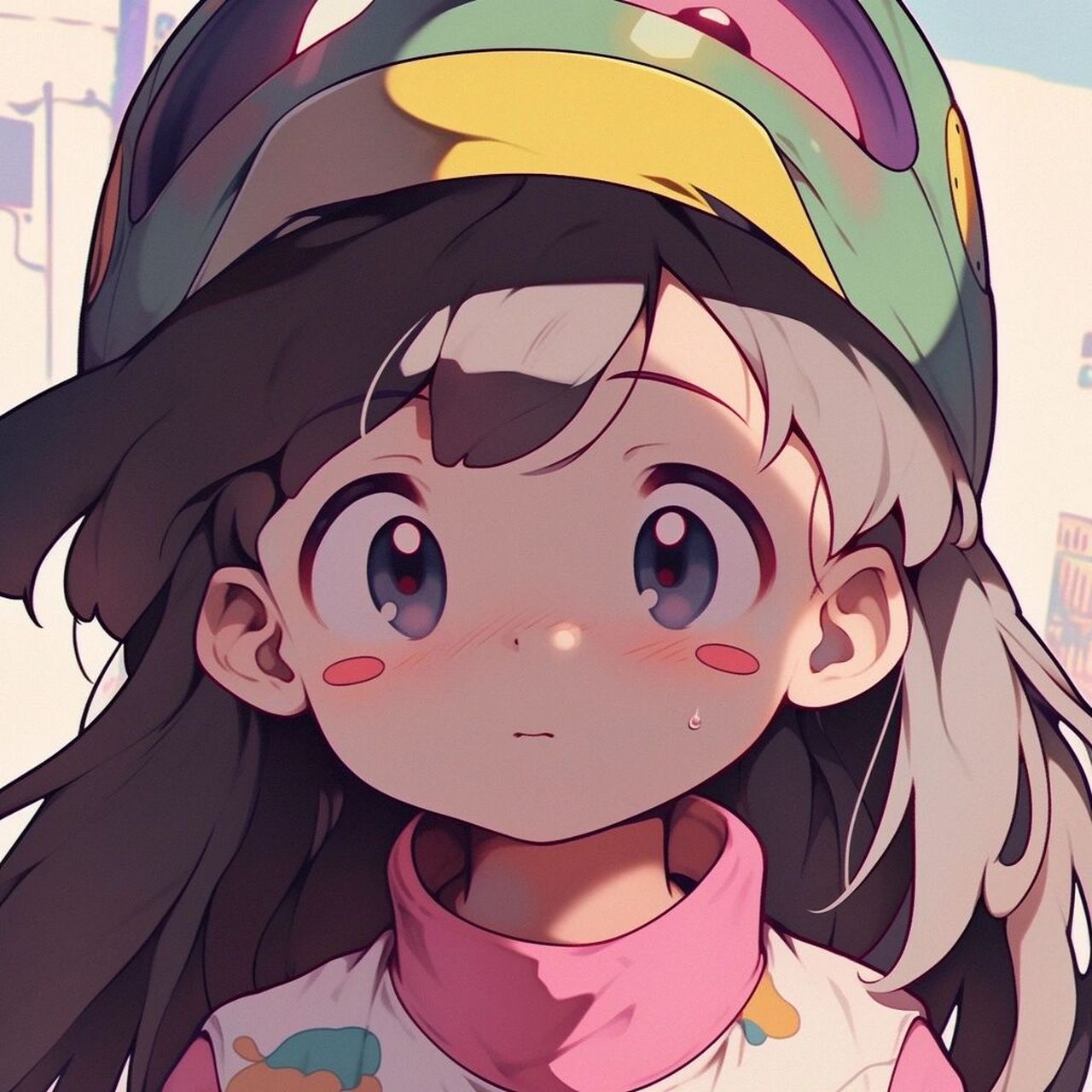 旧漫可爱头盔女孩