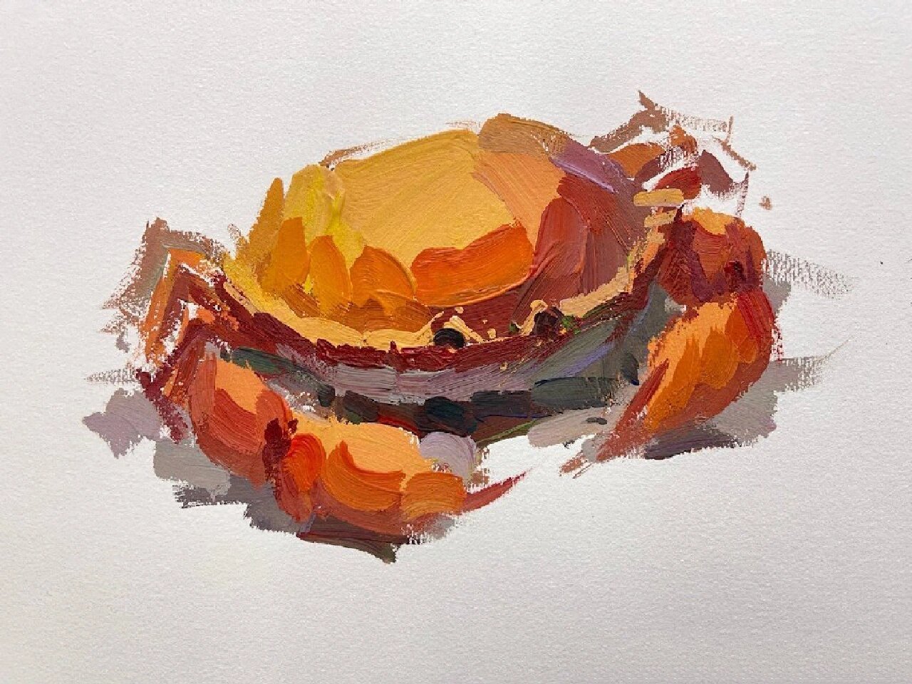 色彩静物单体步骤图——螃蟹02