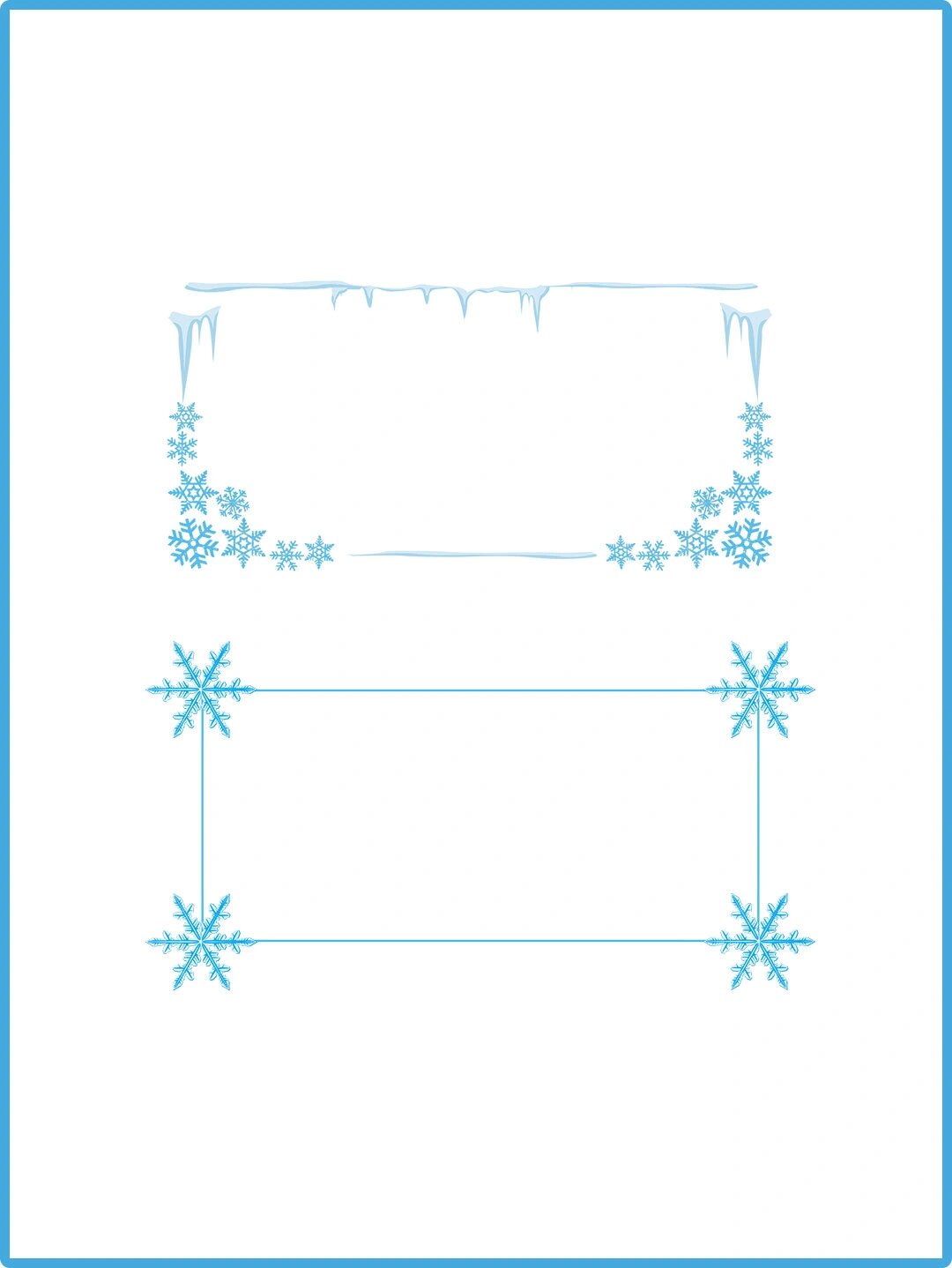 立冬丨冬天卡通边框素材分享