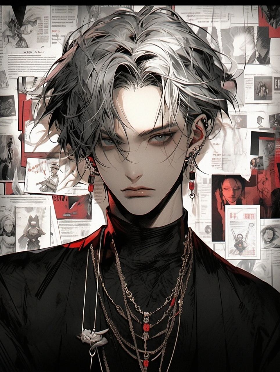 复古港风动漫男生头像|壁纸|红黑高级感 7815辛苦喜欢的宝子们点