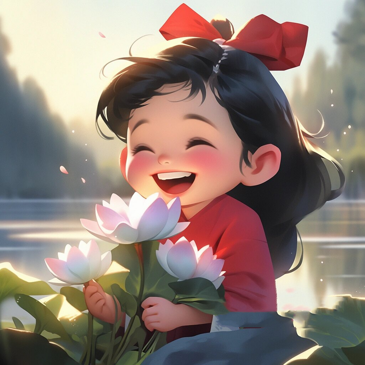 幸运捧花头像/请收下你的专属头像 幸运女孩