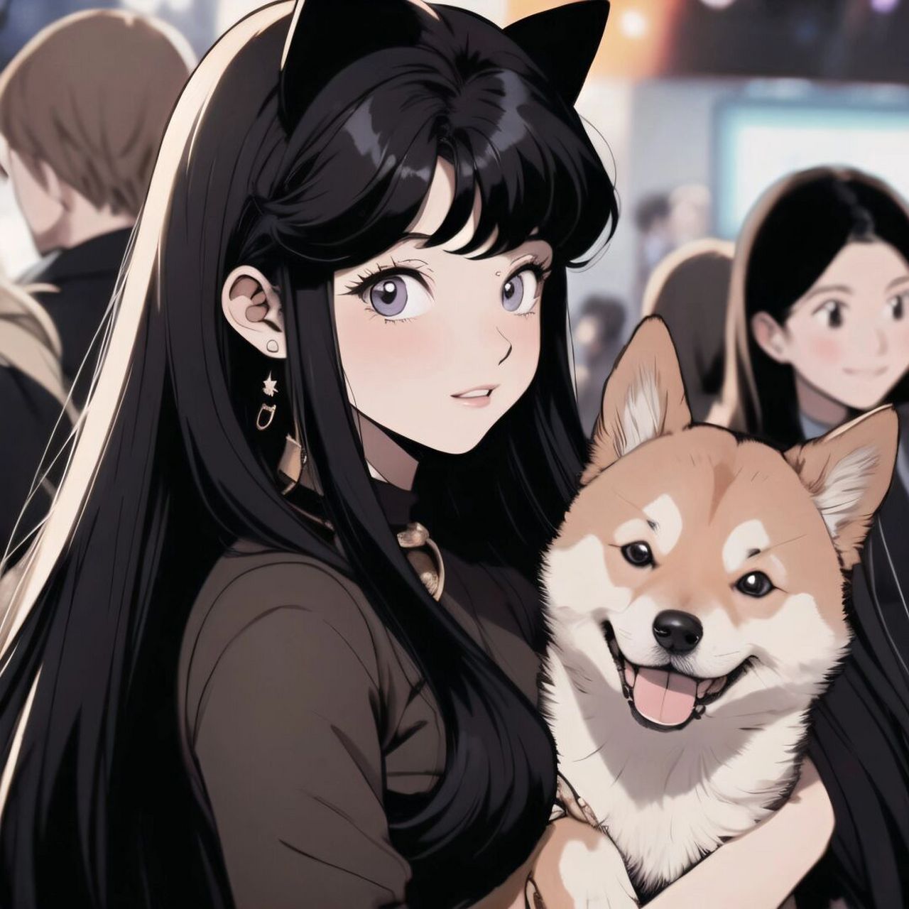 旧漫头像|可爱小柴犬和高冷小姐姐