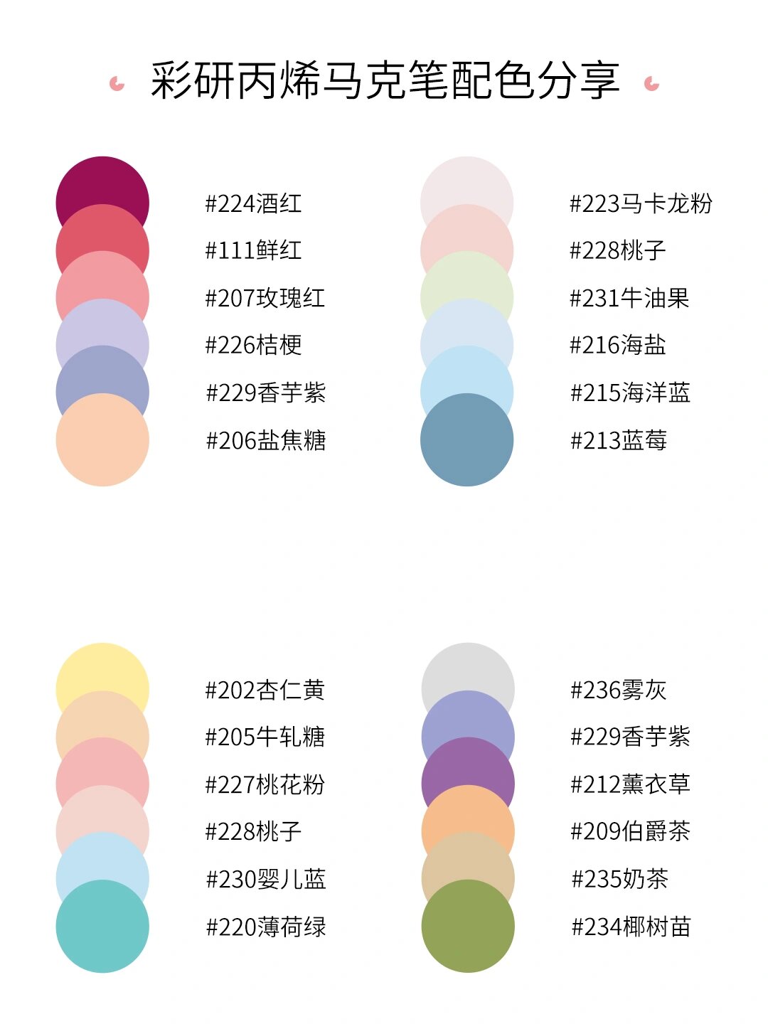 彩研马克笔干货分享|超级治愈是神仙配色 不知道怎么配色的宝子们来
