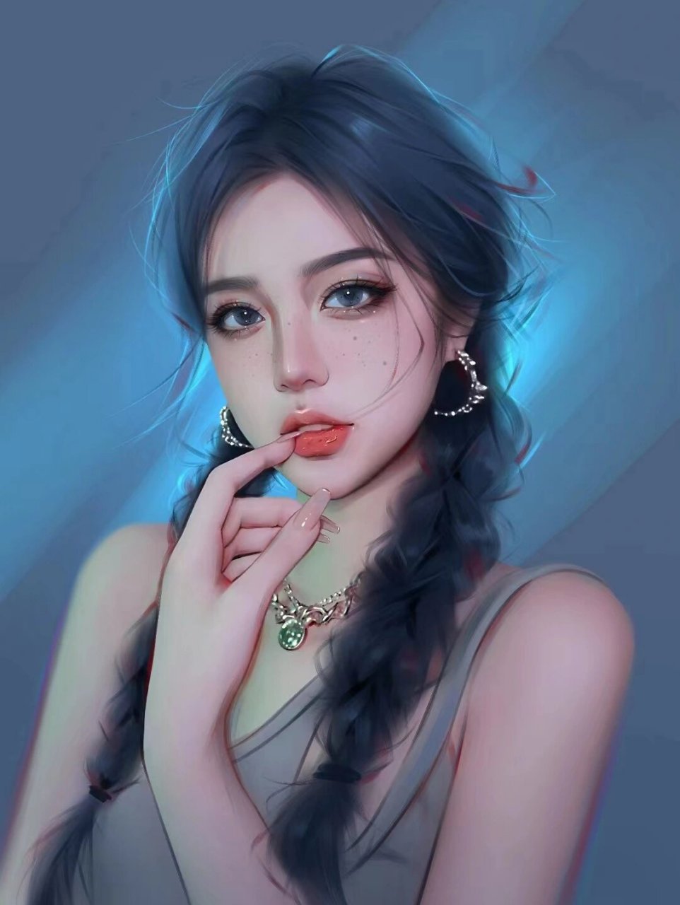 画一个高冷的女生手绘头像 气质美如花 绘画日常分享 分享一组高冷的