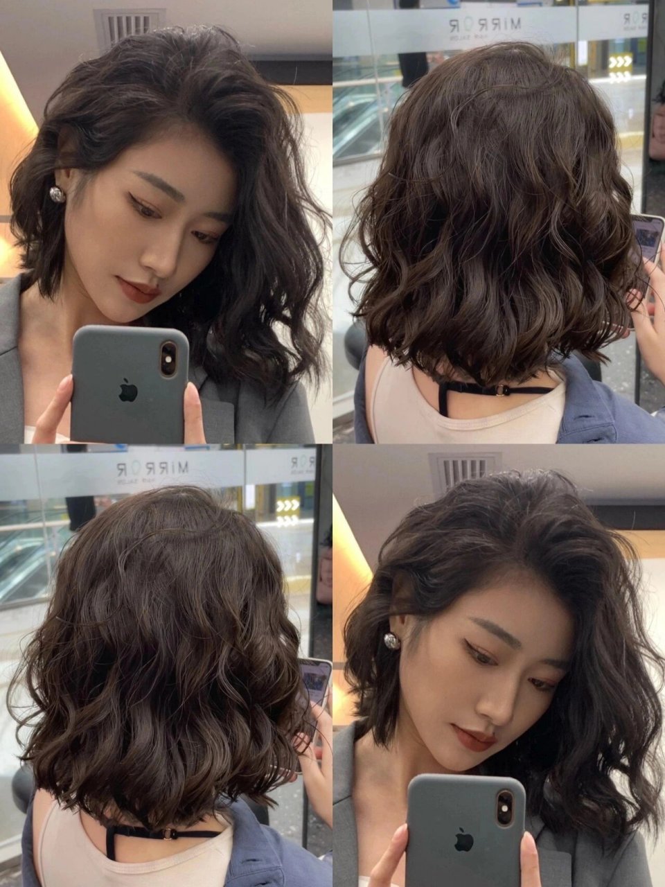 女生中短发烫发02减龄发型 蓬松烫发 蛋卷头02      女生短发烫发