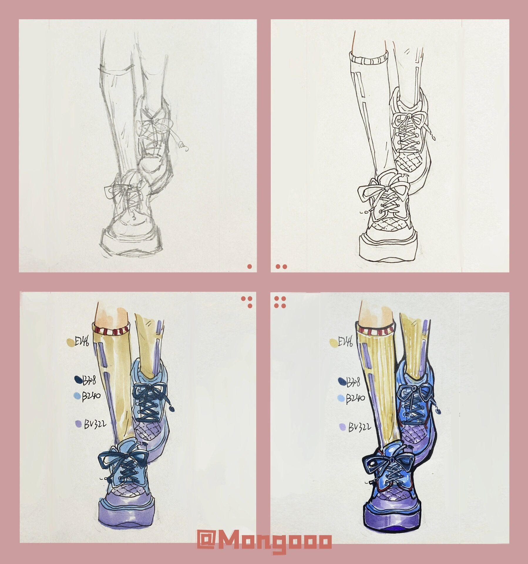 78手绘效果图|单品合集-运动鞋|附步骤图