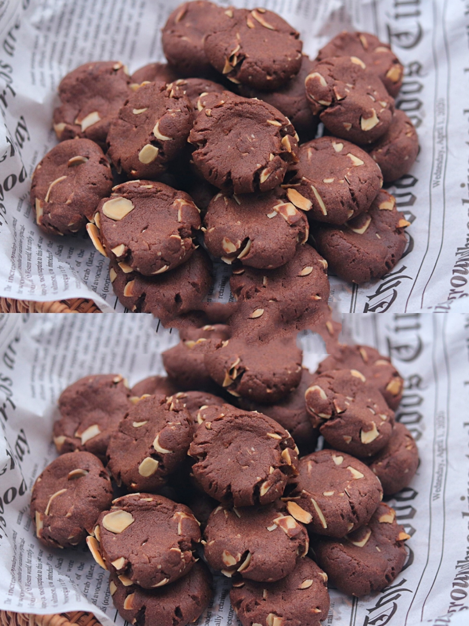 零失败,巨好吃的巧克力杏仁饼干,香酥可口 我很喜欢这款可可巧克力