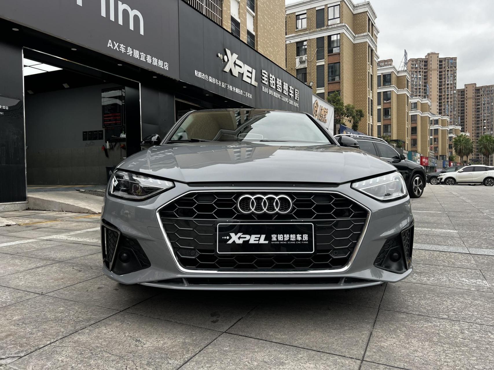 奥迪a4全车改色为纳多灰确实可以让该车看起来非常酷炫和高级.