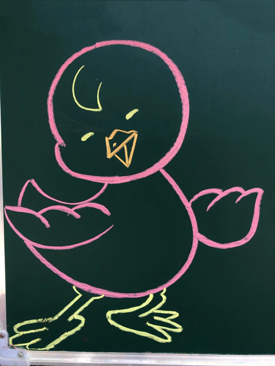 粉笔画111 可爱的小鸭子