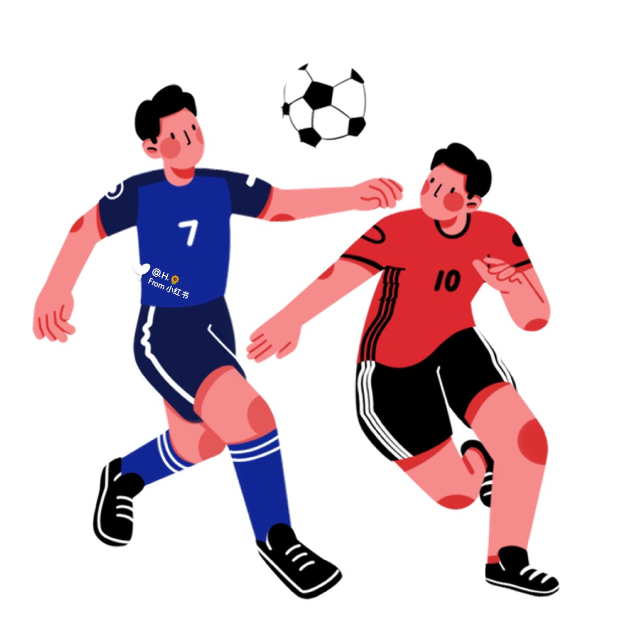 绘画素材‖世界杯‖踢足球运动比赛 95世 界杯的意义永远不止是冠军