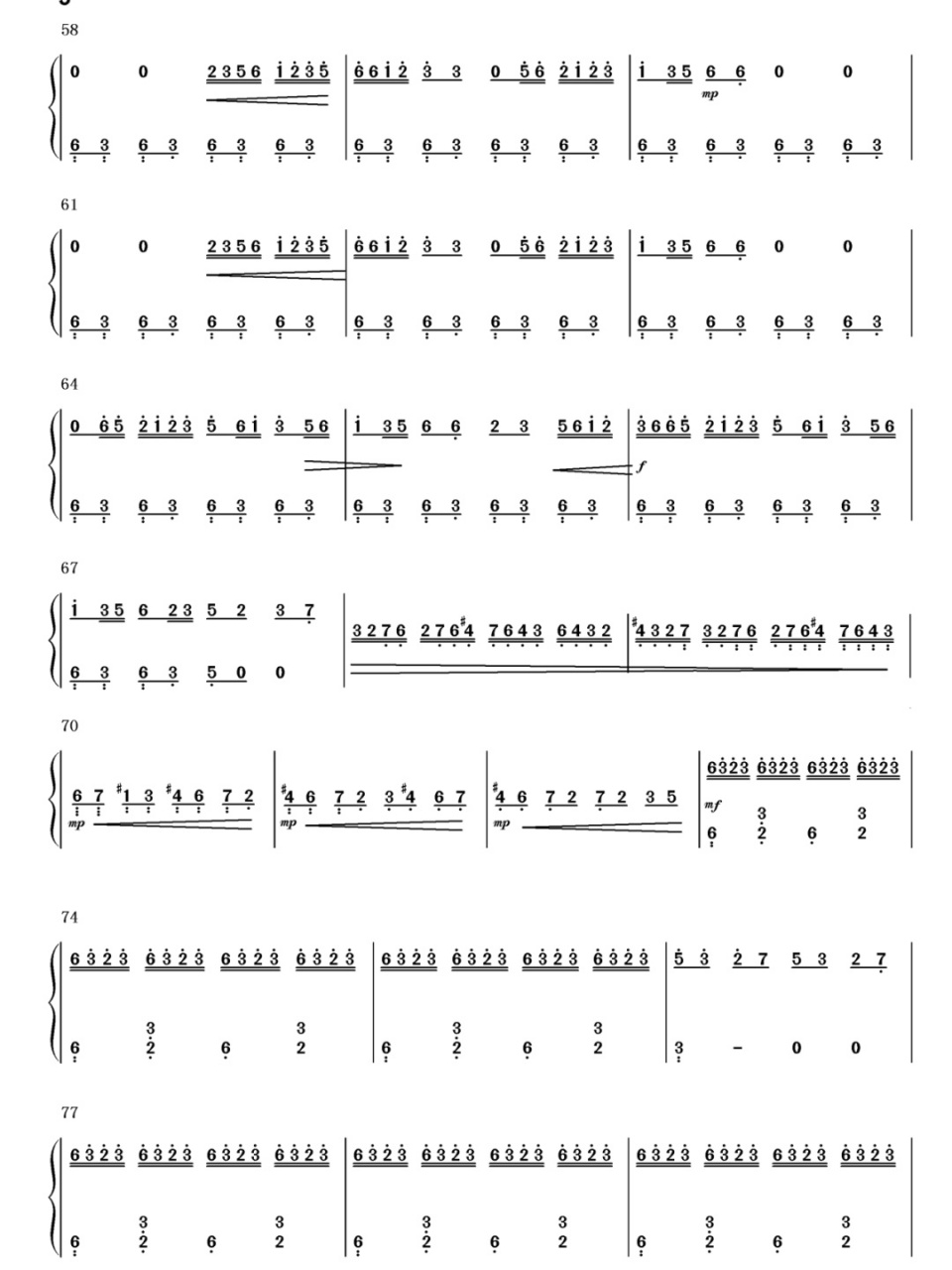 古筝演奏级《山水》简谱 之前为了学生看谱方便做的简谱版 定弦教程