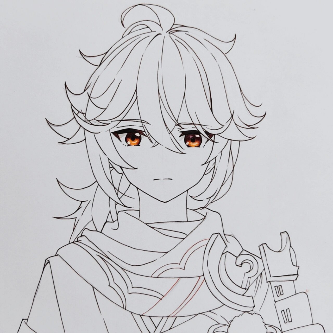 原神万叶马克笔手绘过程 好喜欢万叶!#马克笔手绘# #枫原万叶# #临摹