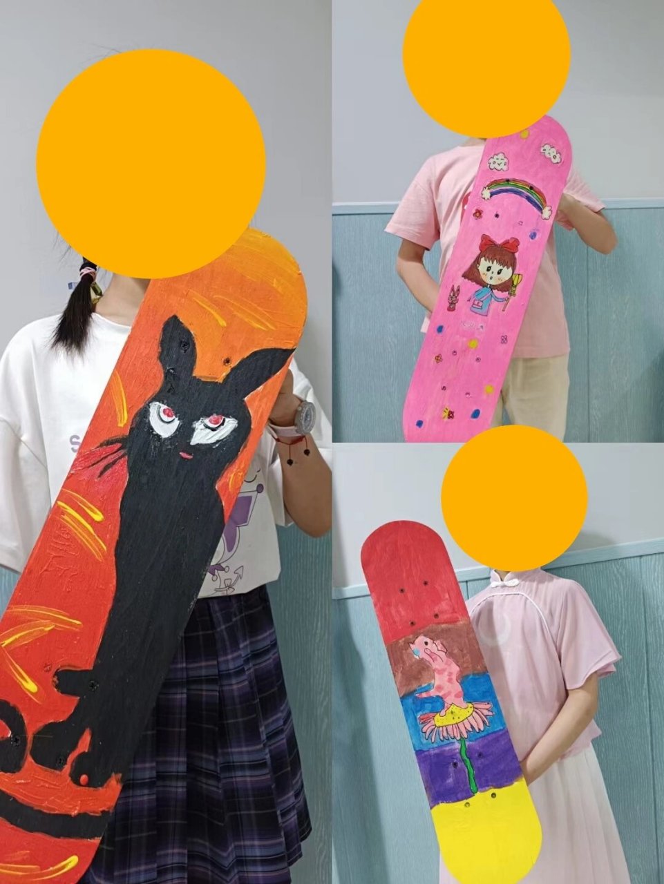 手绘滑板丨 diy 涂鸦滑板 手绘滑板丨 diy 涂鸦滑板准备的材料: 1