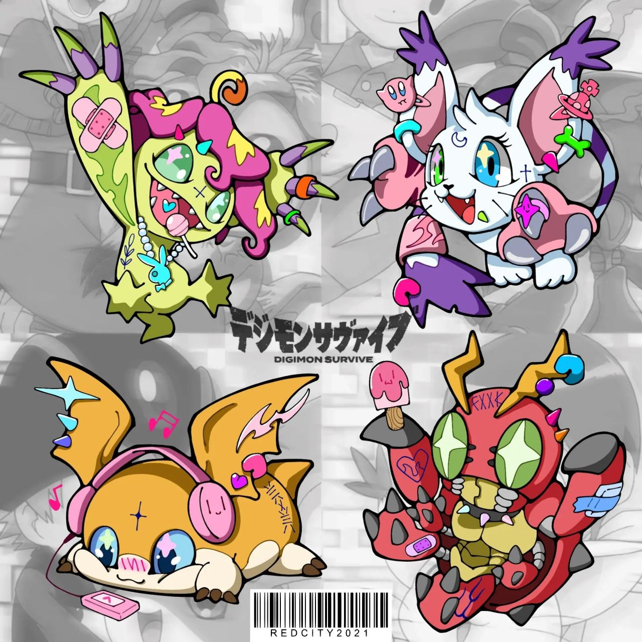 【数码宝贝系列|第二弹90】 93数码宝贝纹身手稿第二弹 	 09