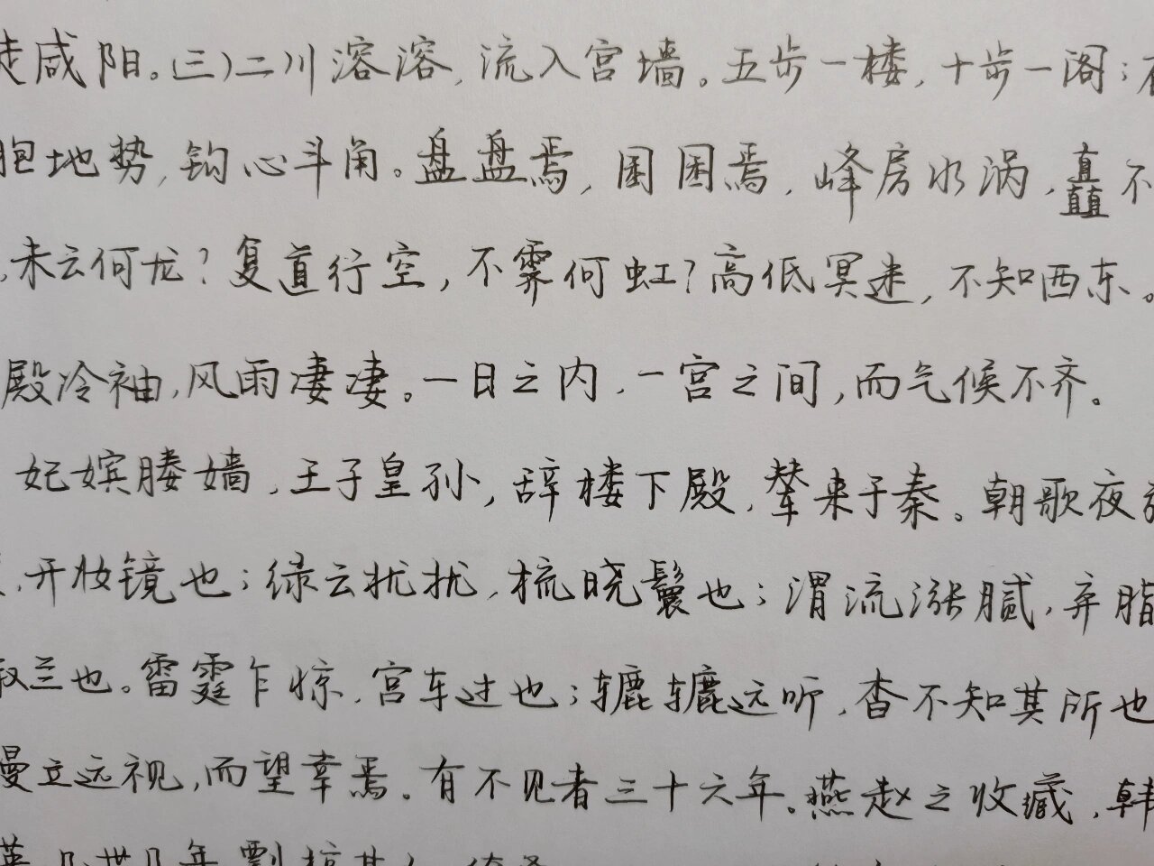 练字打卡 《阿房宫赋》抄写