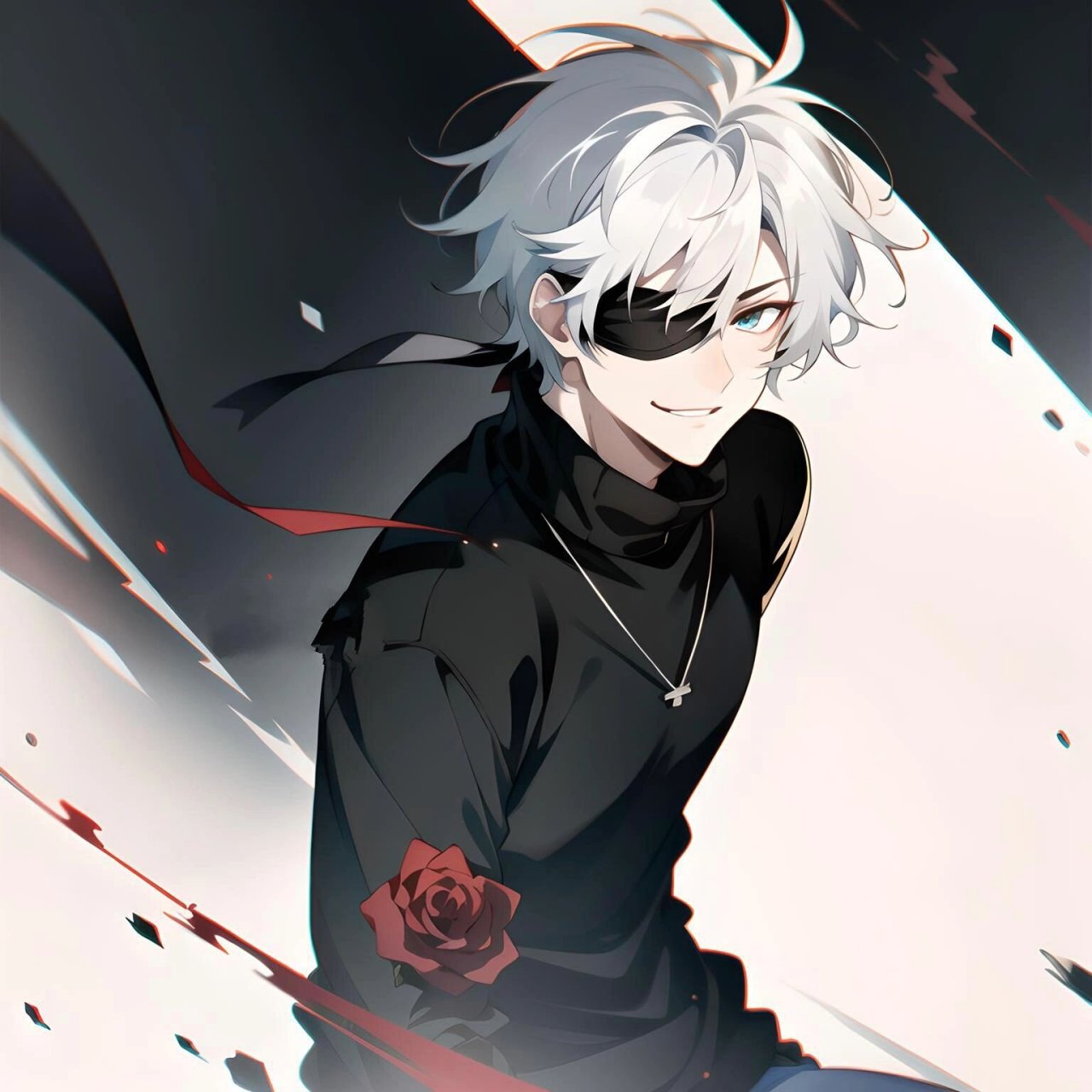 蒙眼超级帅气/情侣头像/闺蜜头像 这么好看的头像,确定不一起换么?