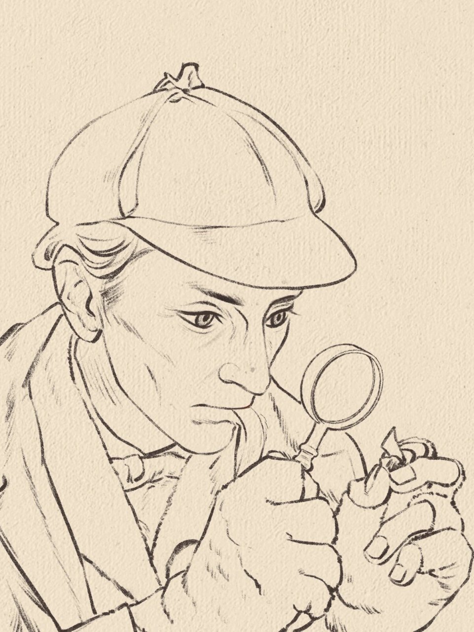 福尔摩斯系列教程(附线稿) 彼得·库欣,在中扮演《巴斯克维尔的猎犬