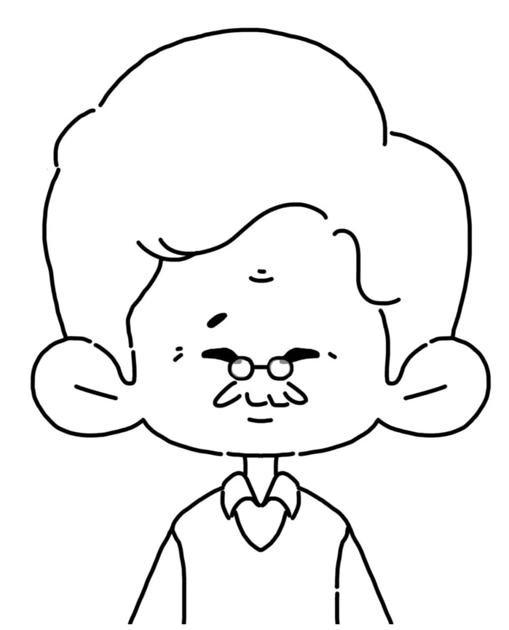 幼儿园重阳节手工打印素材            给爷爷奶奶染头发  可直接打印