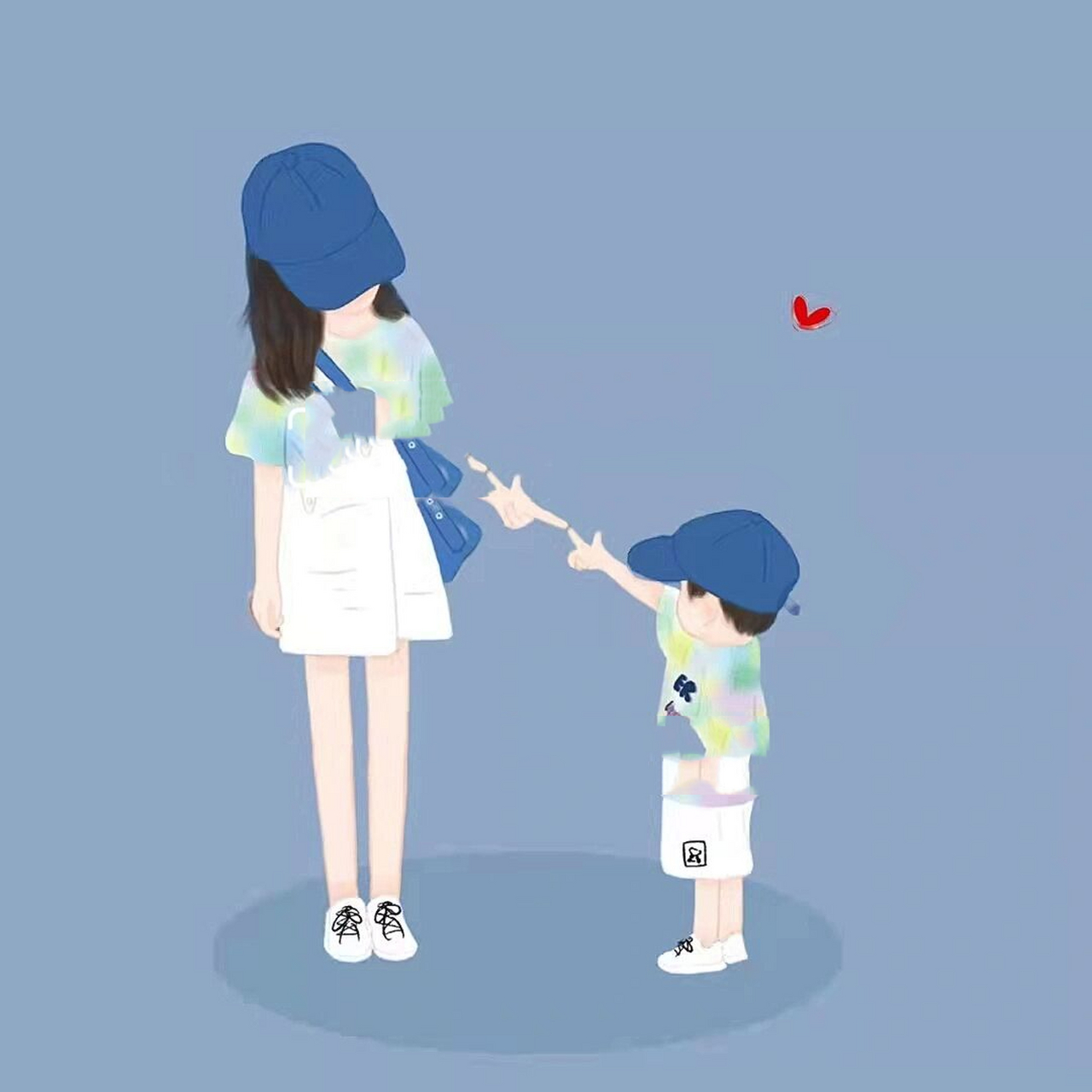 一家三口 儿子 亲子头像背景