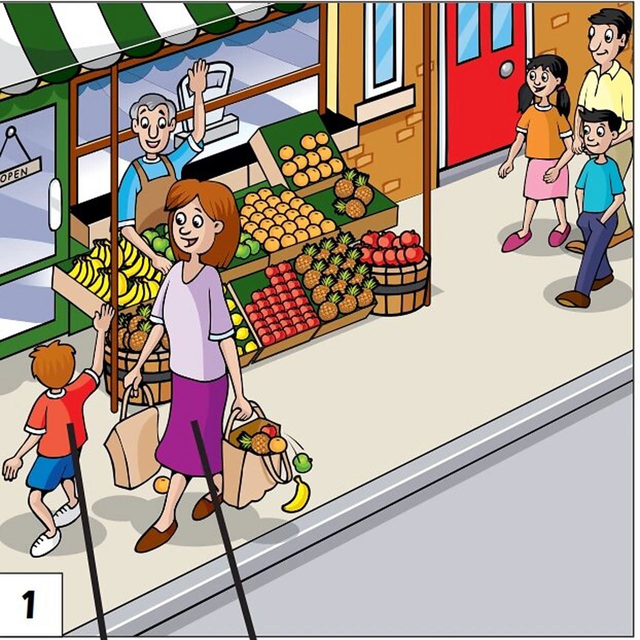 剑桥英语三级看图说话训练062 ①my name is william, the woman in a