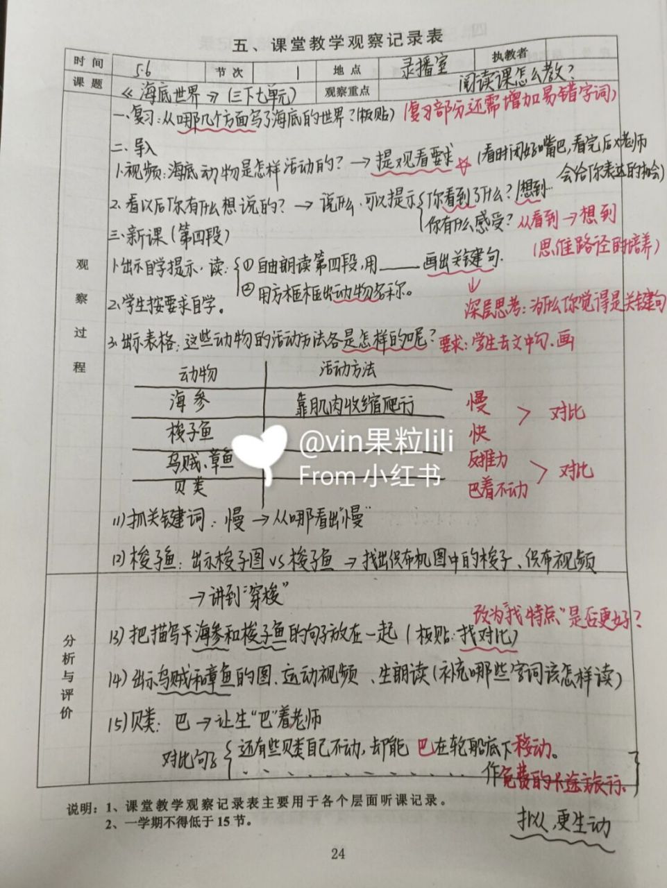 听课笔记:三下《海底世界》公开课 评课 今天上午听了一节很棒的公开