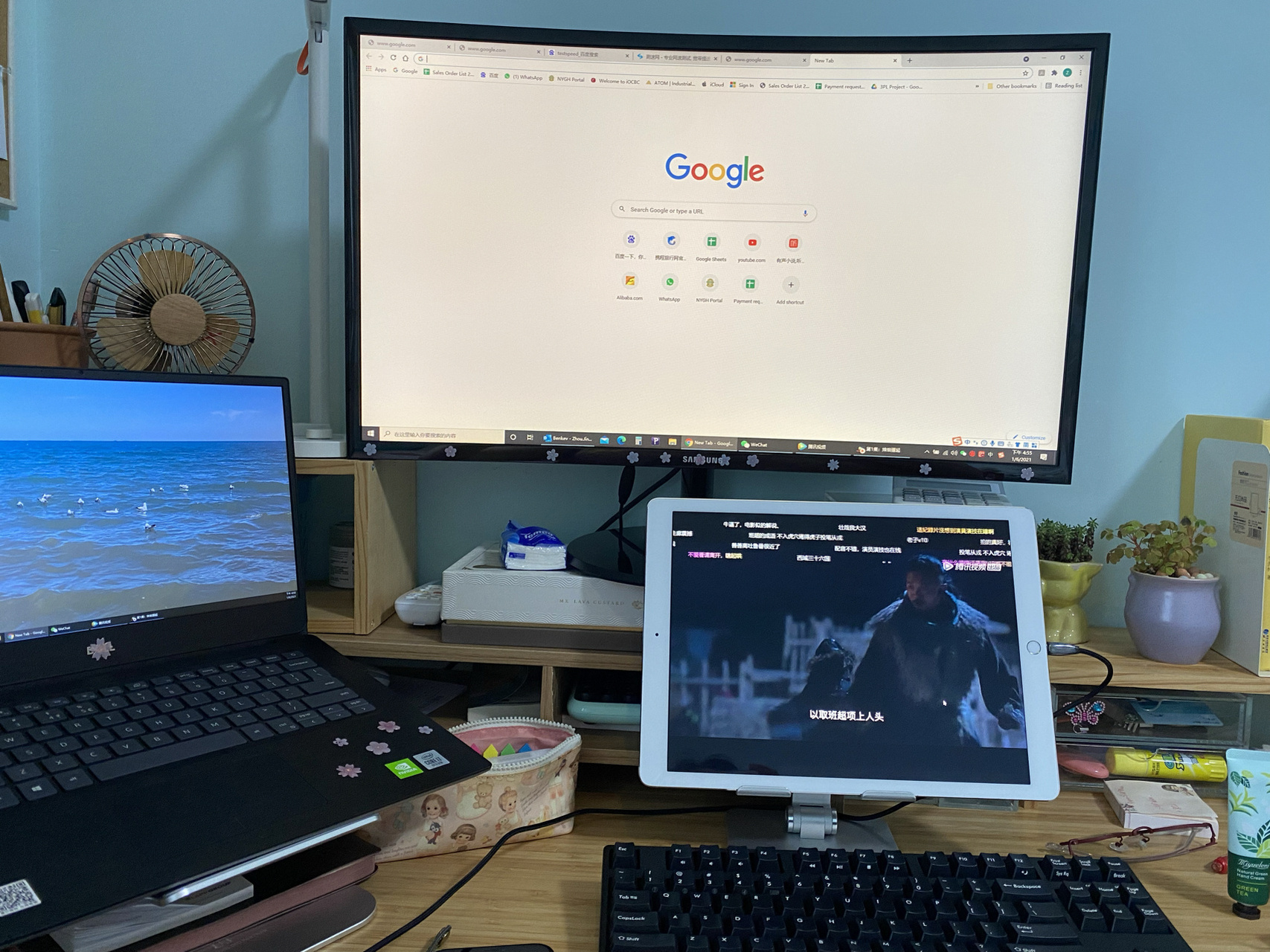 终于实现显示器自由-一拖二 软件duet 笔记本连接ipad,扩展桌面台式