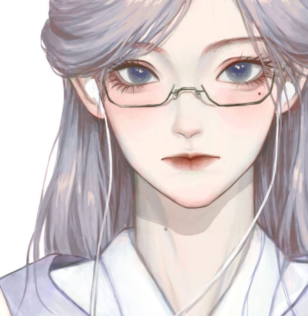 女高学姐|女生头像|插画挑战(1/100) 入秋啦,想画个简单干净的温柔