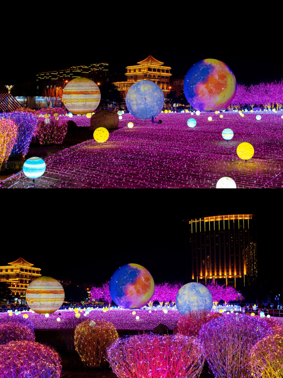 巨美6015包头震撼视觉|银河系星球灯光秀 90 灿若星辰,超大多彩