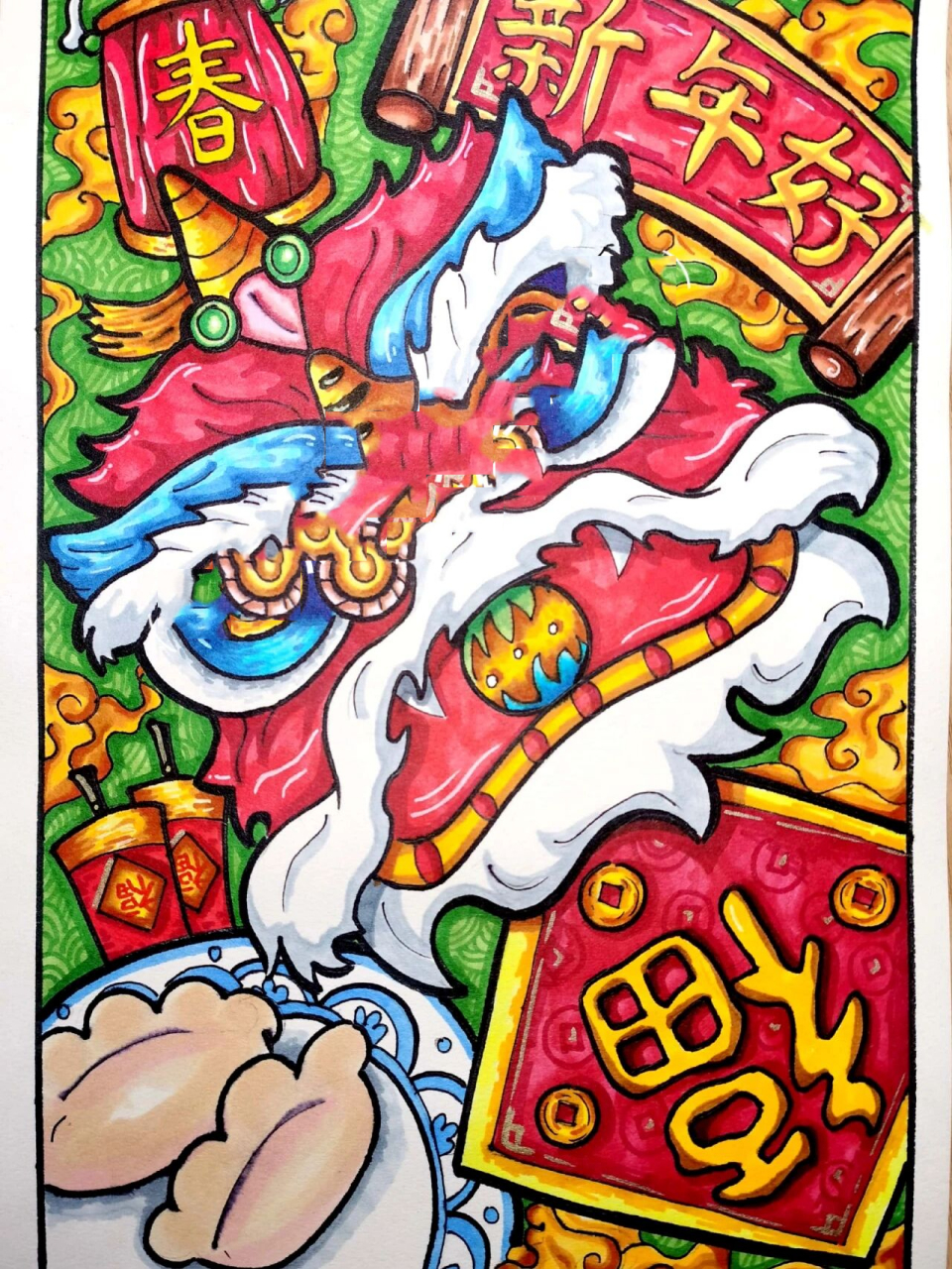 新年好主题画 8k尺寸      新年好主题画 8k尺寸