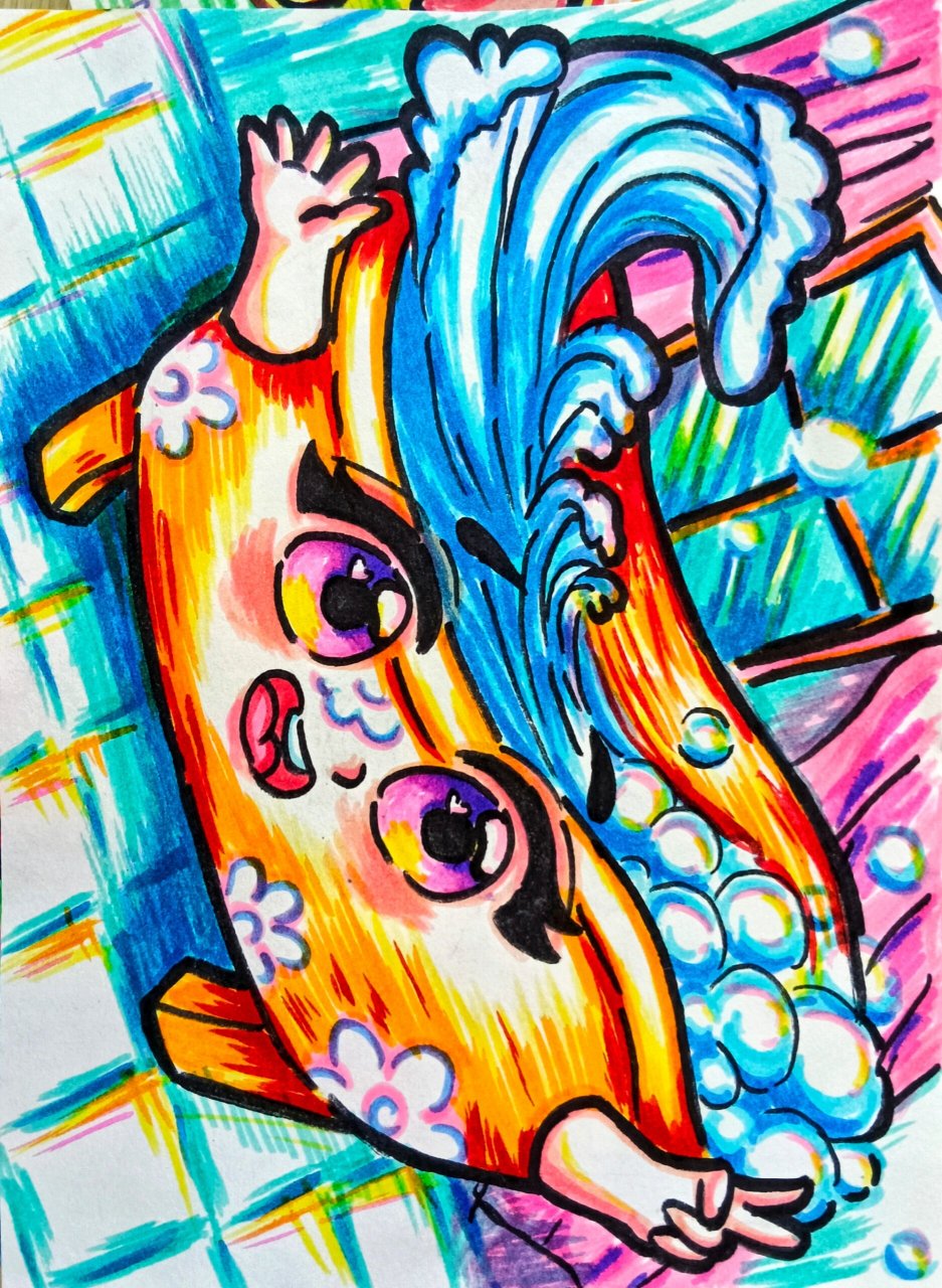 浴缸简笔画 西瓜太郎24色