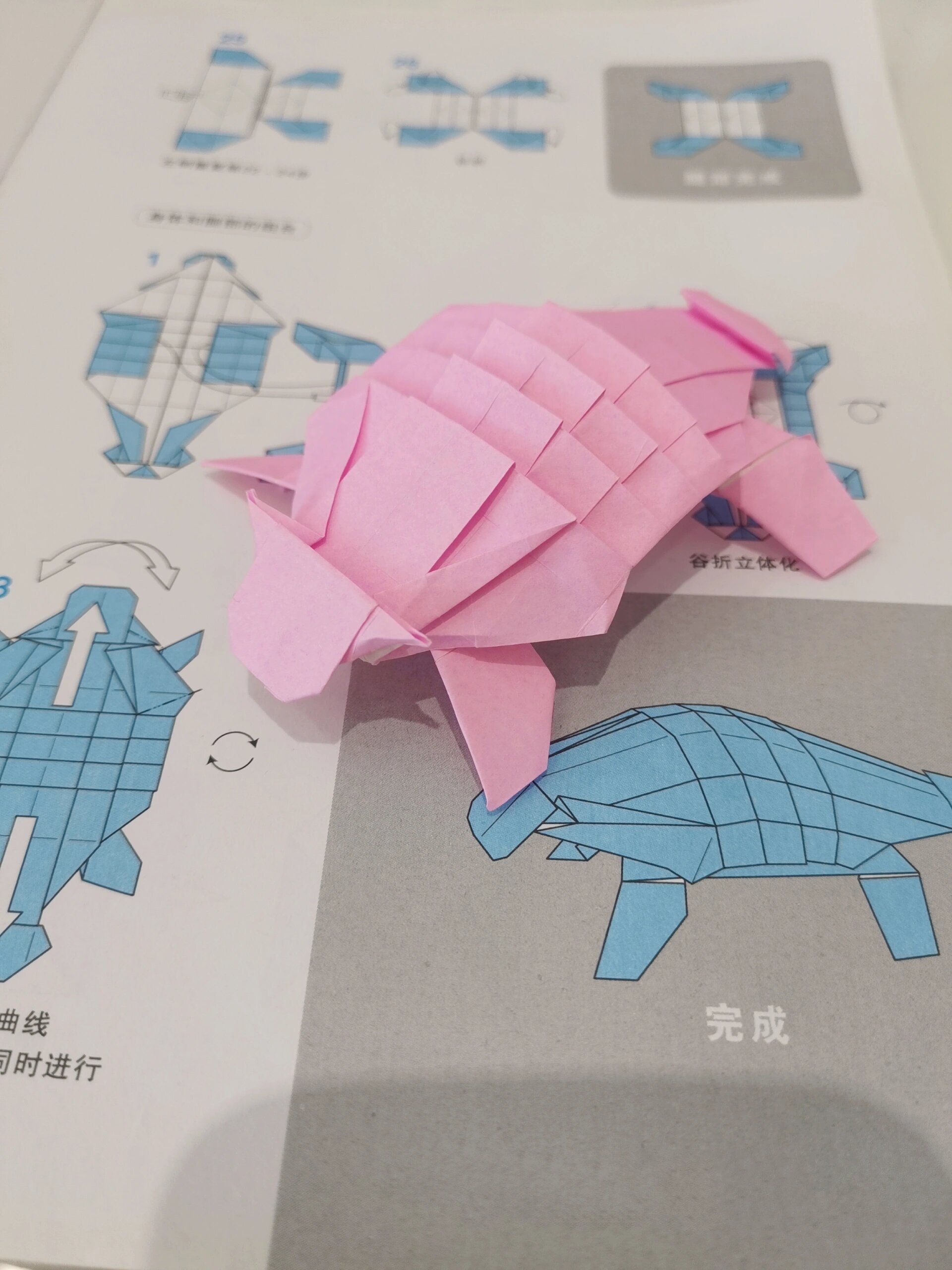 《超级折纸恐龙与古生物》21 甲龙 后面附图纸,喜欢的自取.