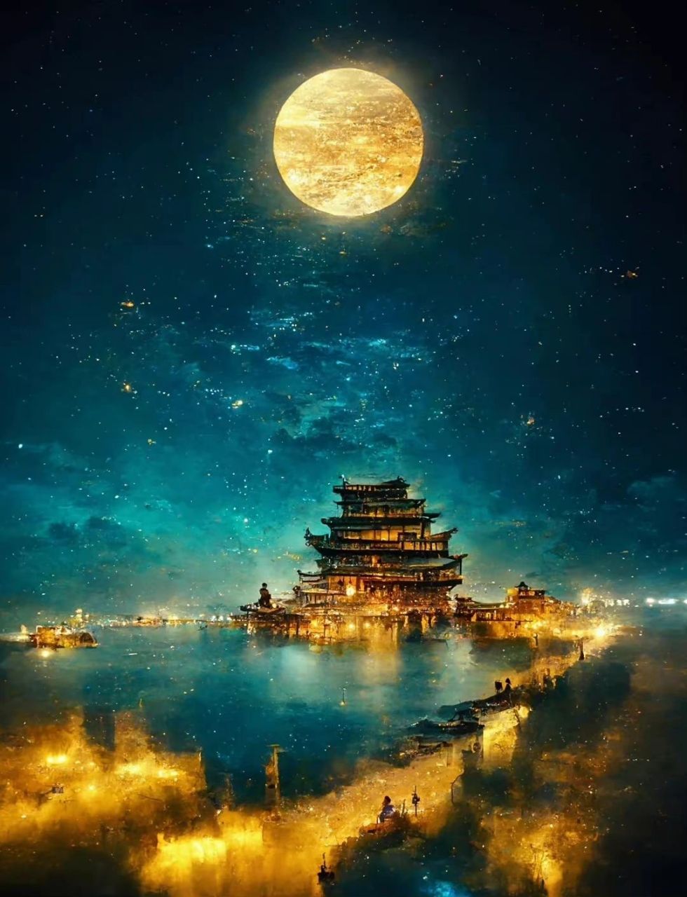 【中秋国风壁纸】花好月圆|一起看月亮吧93 1,但愿人长久,千里共