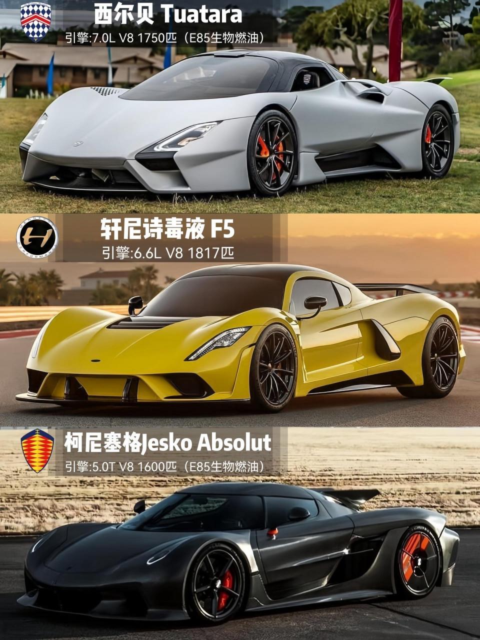 全球三大顶级v8 谁是你心中的地表最强轩尼诗毒液f5