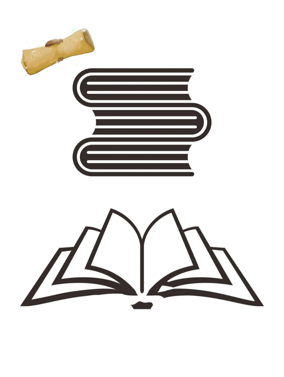 98书本简笔画 | 各种书素材 来一组书本98简笔画,学习素材,开学