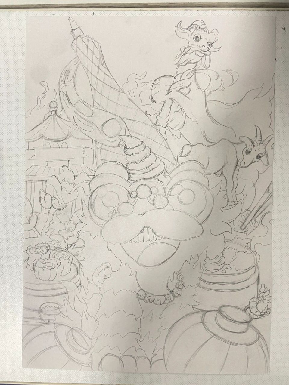 "墨韵寄意  心绘羊城"主题画  指导学生参赛的作品.