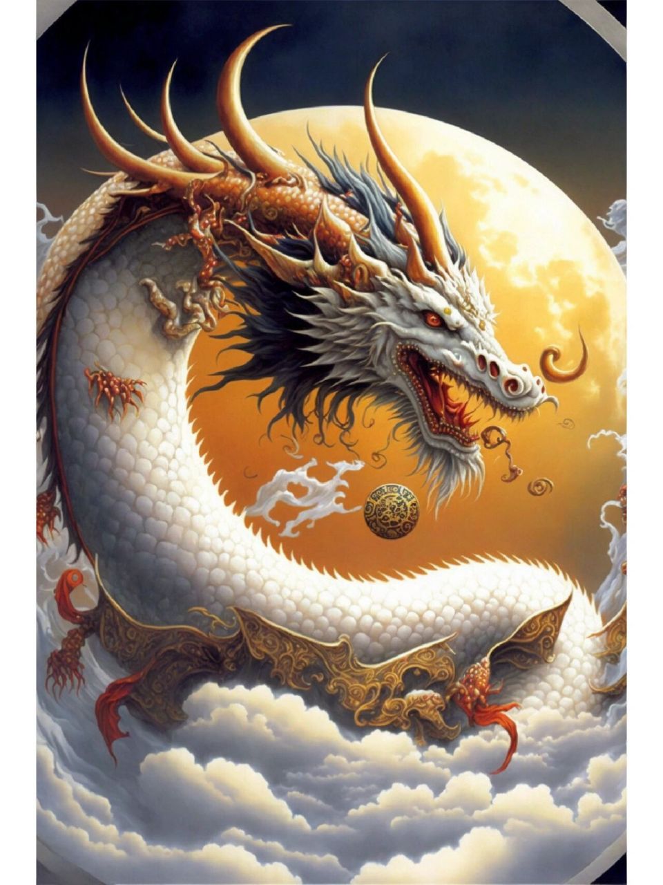 ai绘画"关键词"国风神龙 龙,中国古代神话中的动物,为鳞虫之长.