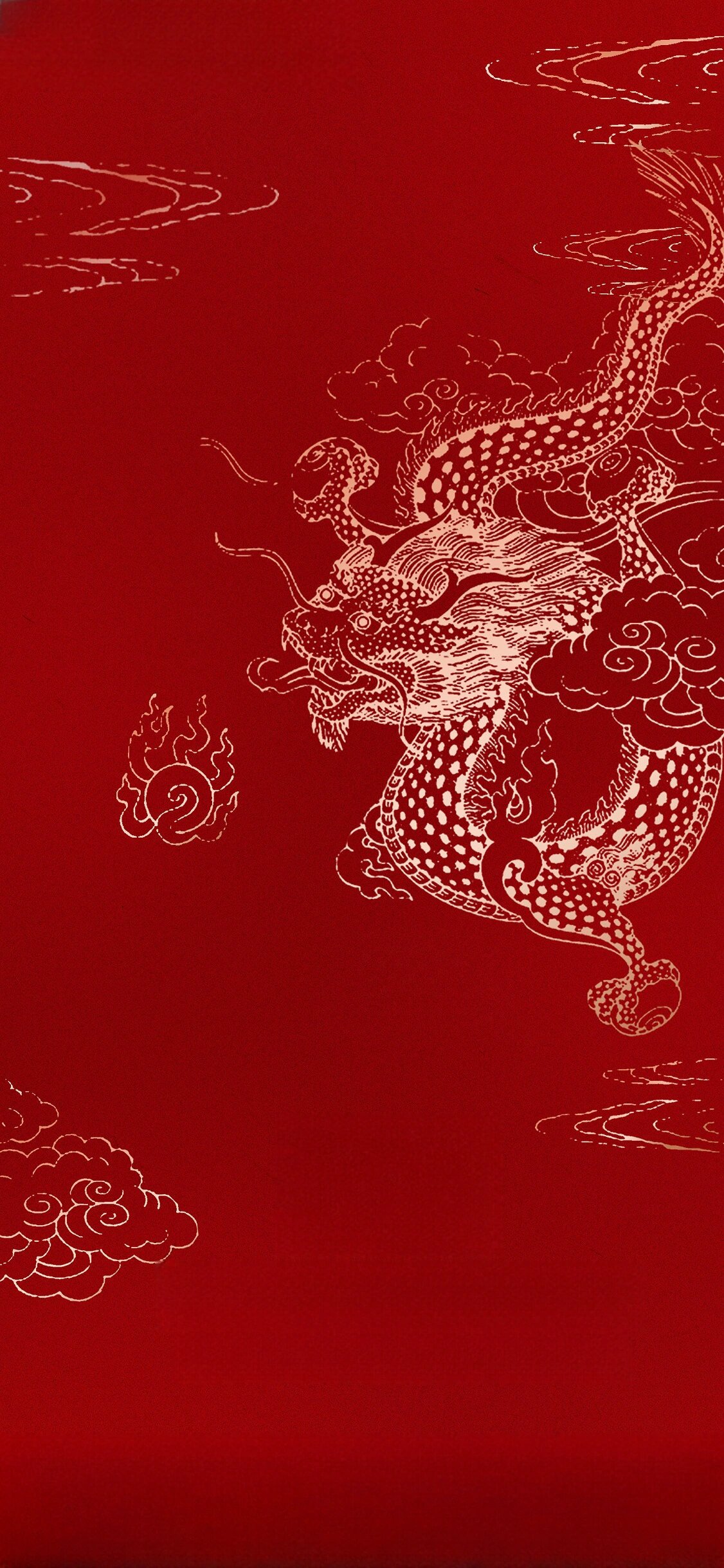 2024龙年背景底图高级感轻奢底图龙纹红色 高级感简约大气2024龙年