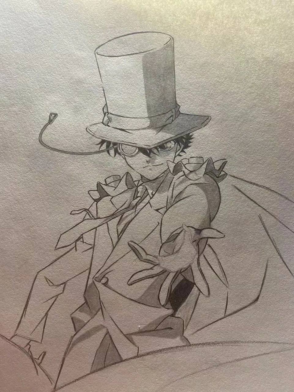 怪盗基德|手绘 或许 魔术的确是骗人的 但是 看魔术的人 喜欢被人骗