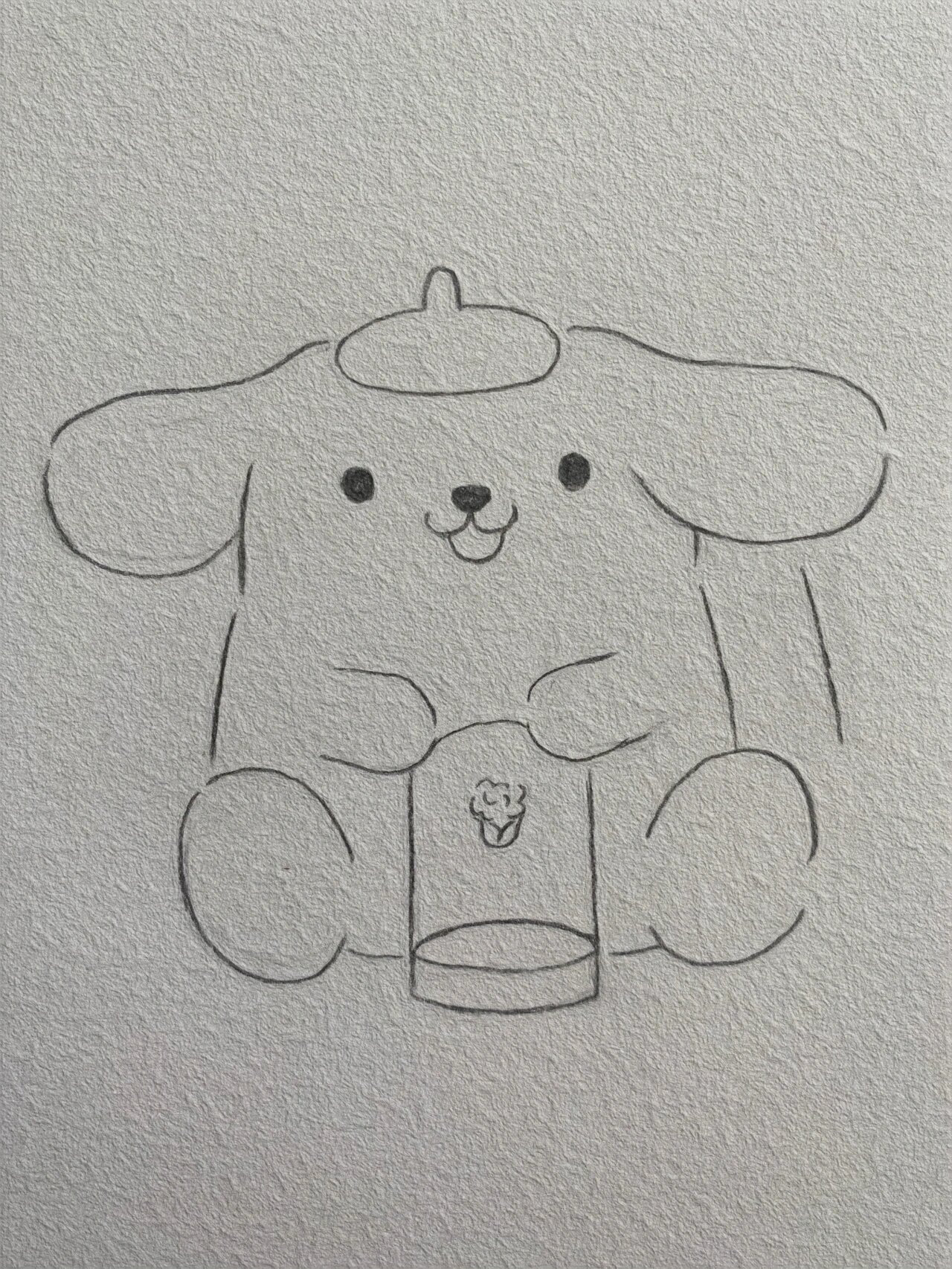 可爱布丁狗简笔画教程